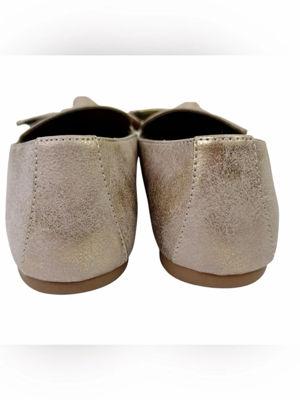 b.o.c. Paisley Bow Moc Toe Flats Slip On Metallic Shoes Women’s Size 9